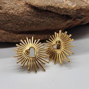 FP Jewelry Mikal Winn 14k Gold plated Frida Khalo Heart Sun Hypoallergenic